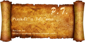 Puskás Tímea névjegykártya
