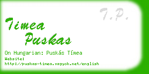 timea puskas business card
