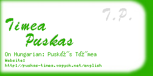 timea puskas business card